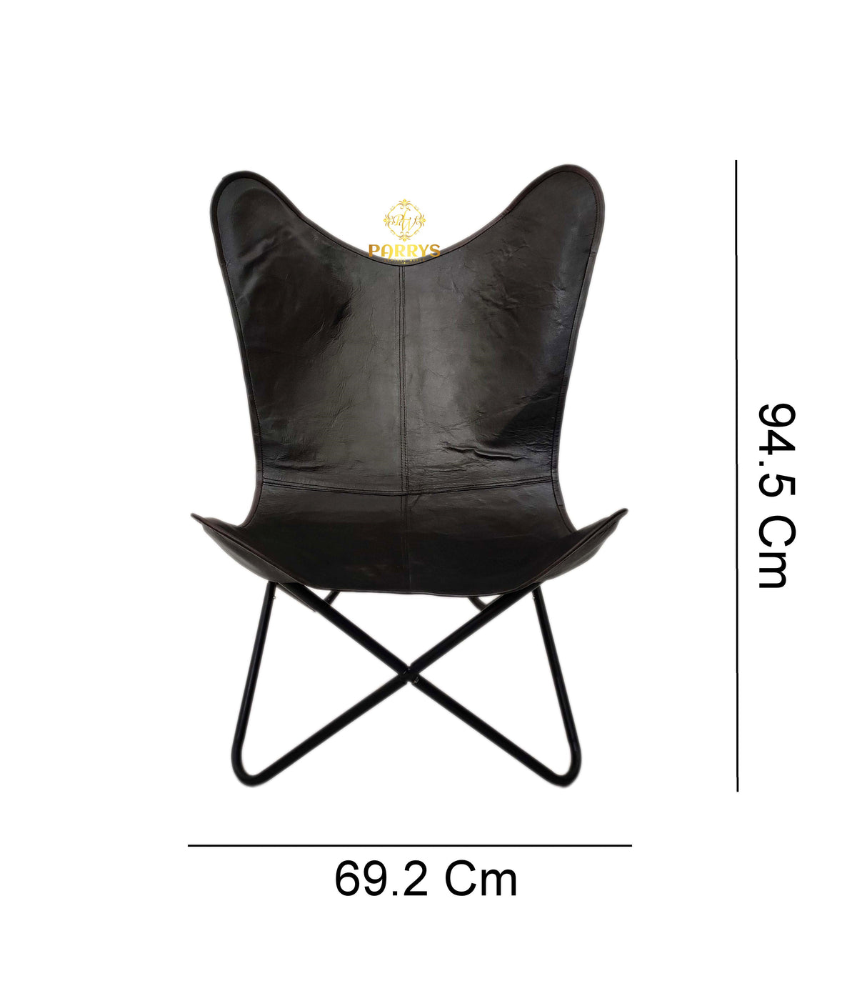 Classic Black Leather Butterfly Chair