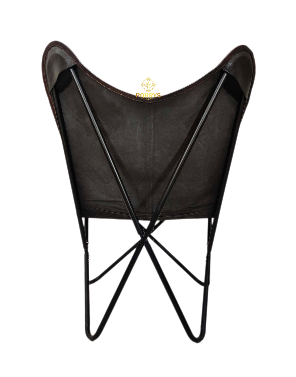 Classic Black Leather Butterfly Chair