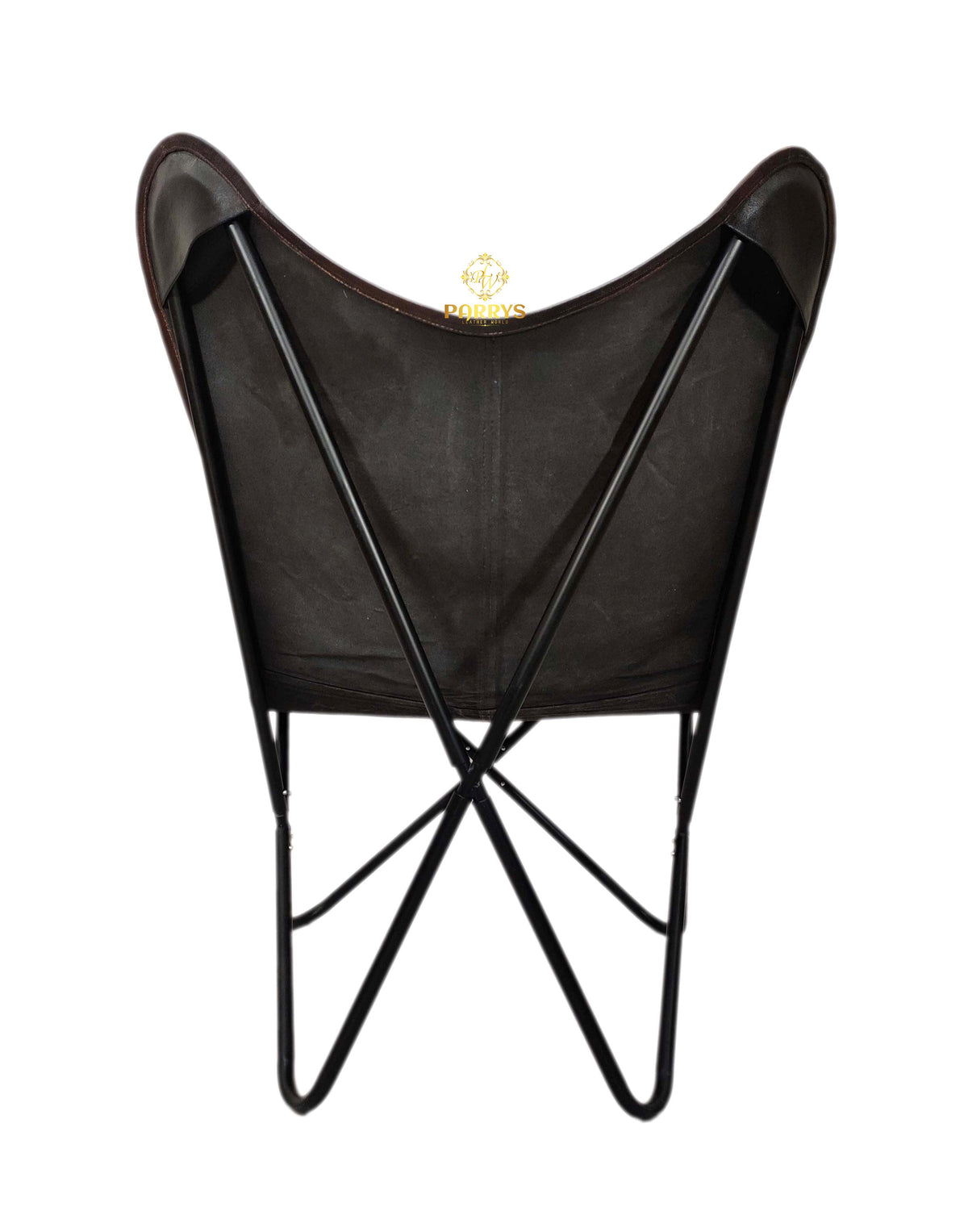 Classic Black Leather Butterfly Chair