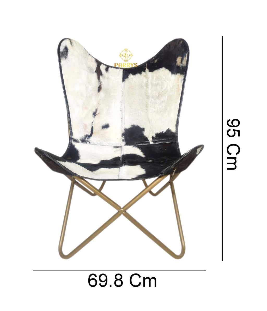 Panda Patch Cowhide Butterfly Chair