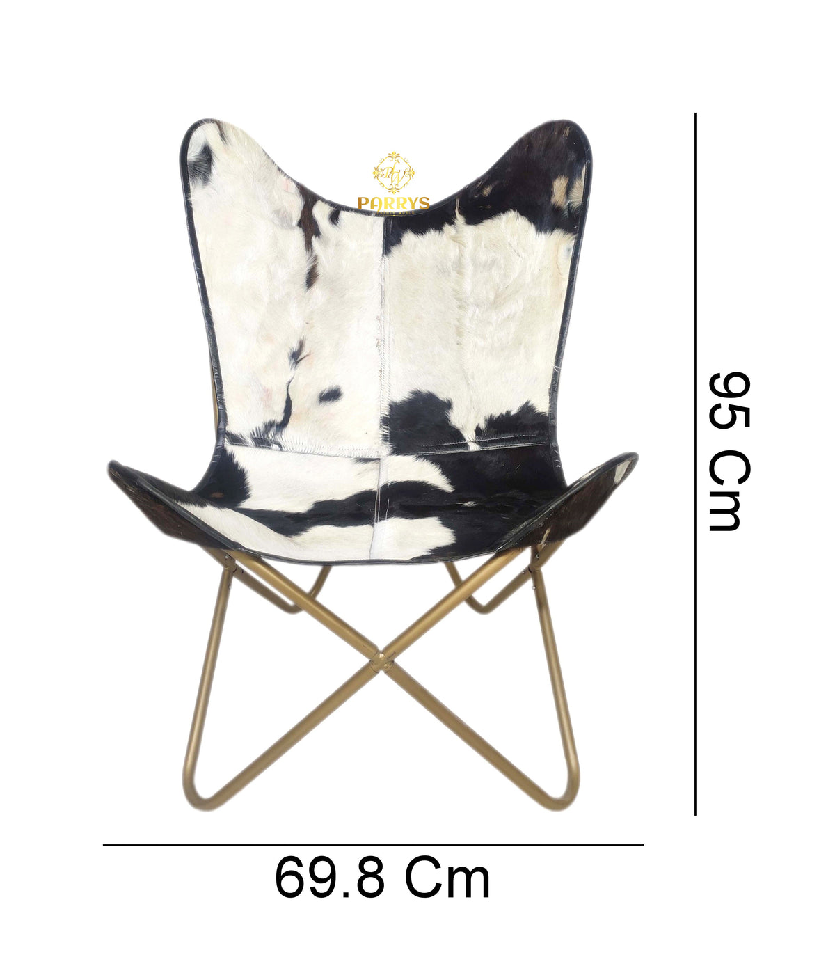 Panda Patch Cowhide Butterfly Chair