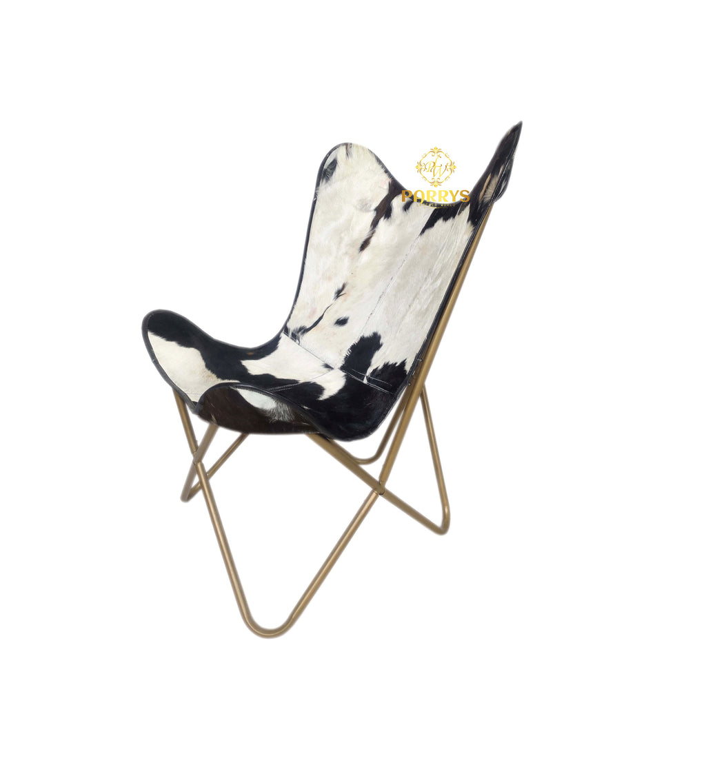 Panda Patch Cowhide Butterfly Chair